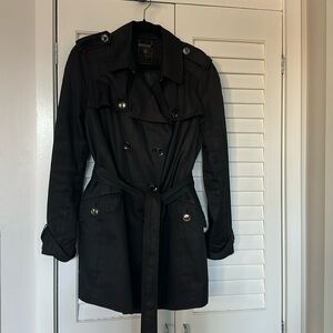 Black short trench coat